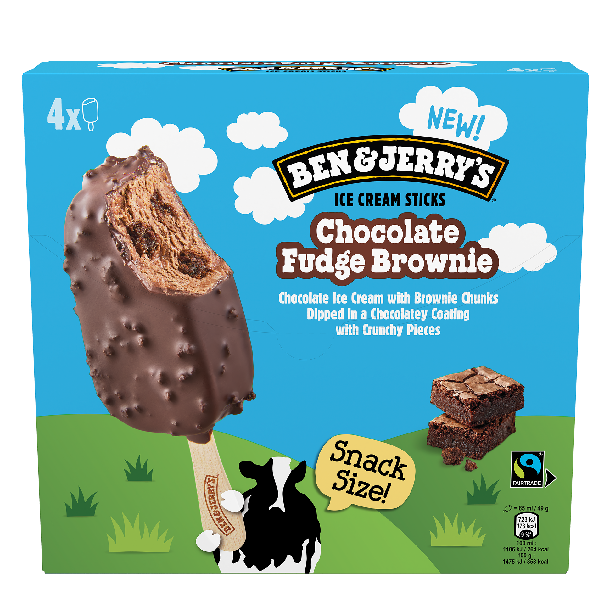 Chocolate Fudge Brownie Ice Cream - Sticks Multipack