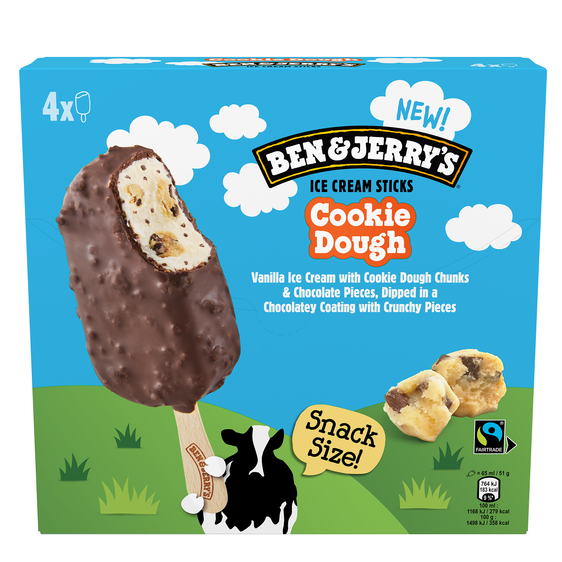 Cookie Dough Ice Cream - Sticks Multipack